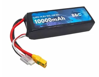 LiPo аккумулятор B&C 10000 мАч 14.8V (4S) 90C с разъёмом XT90S, Soft Case B&C-10000-4S-90-S-XT90S