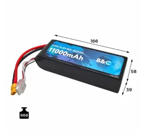Аккумулятор Li-po B&C 11000 MAH 14.8V (4s) 90С, XT60, Soft case B&C-11000-4S-90-S-XT60