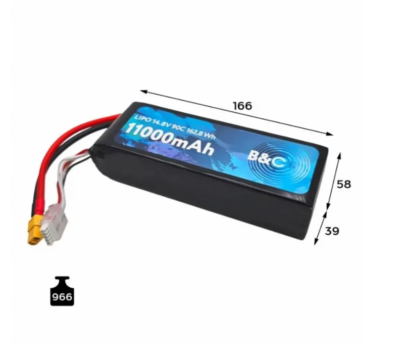 Аккумулятор Li-po B&C 11000 MAH 14.8V (4s) 90С, XT60, Soft case B&C-11000-4S-90-S-XT60