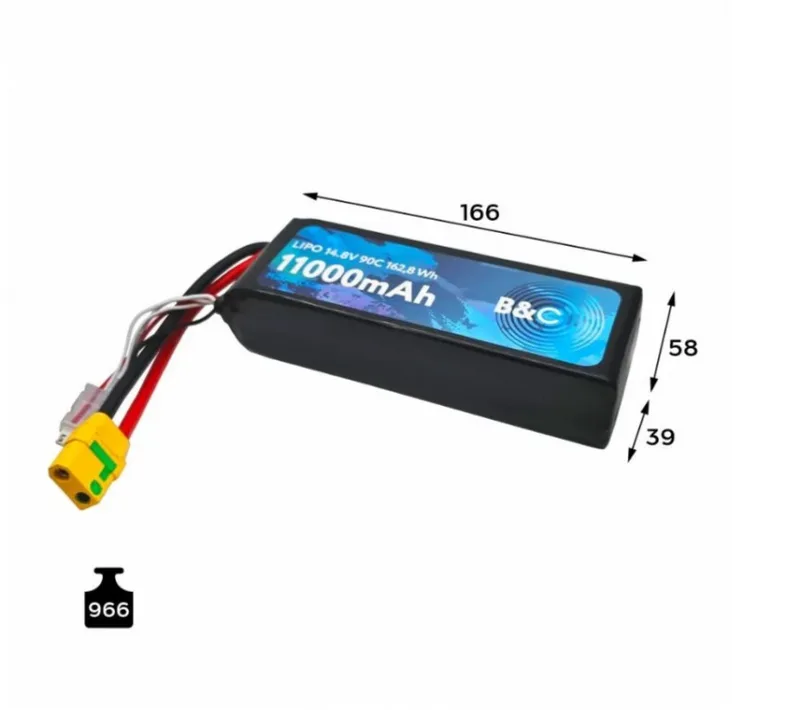 Аккумулятор Li-po B&C 11000 MAH 14.8V (4s) 90С, XT90S, Soft case B&C-11000-4S-90-S-XT90S