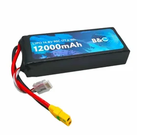 Аккумулятор Li-po 12000 MAH 14.8V (4s) 90C, XT90S, Soft case B&C-12000-4S-90-S-XT90S — фото 3