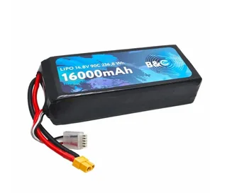 LiPo аккумулятор B&C 16000 MAH 14.8V (4s) 90C, XT60, Soft case B&C-16000-4S-90-S-XT60 — фото 2