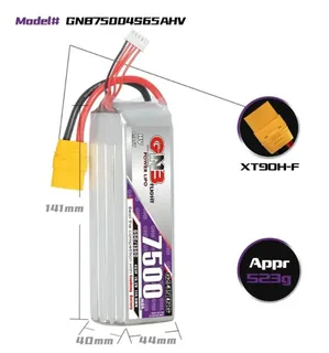 Аккумулятор Li-po Gaoneng GNB 7500mah 4S1P 15.2V HV 65C 40x44x141mm GNB75004S65AHV — фото 3