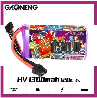 Аккумулятор Li-po Gaoneng GNB 1300mah 4S1P 15.2V HV 120C 23.5x38x80mm GNB13004S120AHV