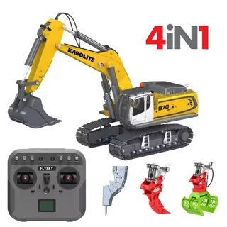 Радиоуправляемый экскаватор 4in1 HUINA с зубчато-винтовым приводом 1:18 — фото 2