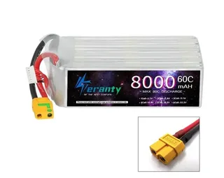 Аккумулятор LiPo Teranty 8000мАч 60C 22.2V XT60 TER-8000-60-6S