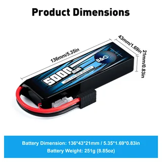 Аккумулятор Li-po B&C 5000 MAH 7.4v (2s), 50C, TRX, Soft case B&C-5000-2S-50-S-TRX — фото 2