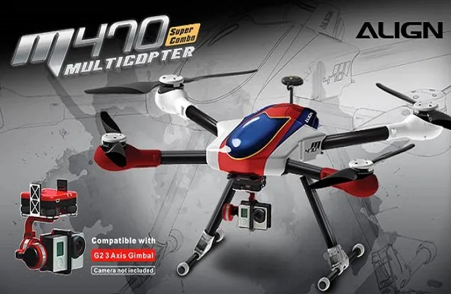 Радиоуправляемый квадрокоптер Align M470 Super Combo KIT-набор