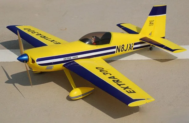 Радиоуправляемый самолет HobbySky Extra 300-H PNP (yellow)