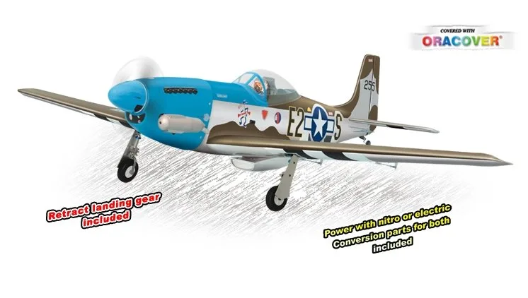 Радиуоправляемый самолет Phoenix Model P51 Mustang ARF