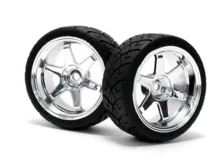 Колеса туринг 1/10 - X PATTERN D (TE37 3MM OFFSET/ CHROME) 2шт