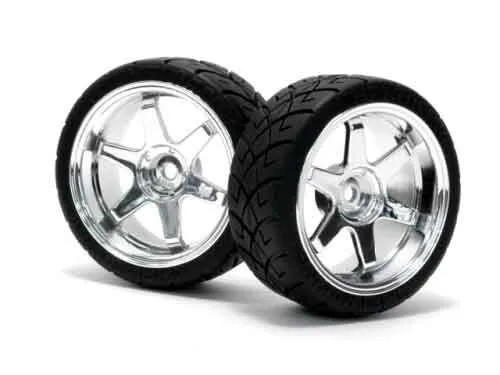 Колеса туринг 1/10 - X PATTERN D (TE37 3MM OFFSET/ CHROME) 2шт